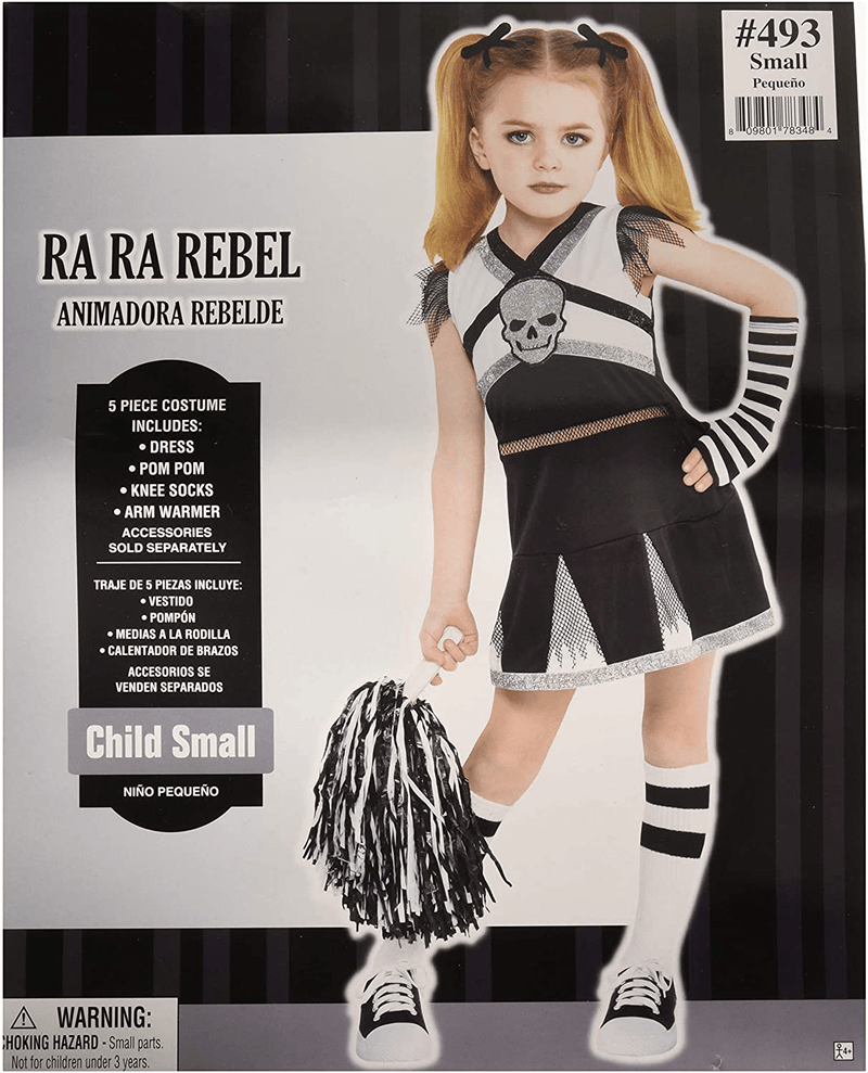 Amscan Rah Rah Rebel Cheerleader Halloween Costume for Girls, Includes Arm warmer, Socks, Pom-Pom Apparel & Accessories > Costumes & Accessories > Costumes Costumes USA Small  