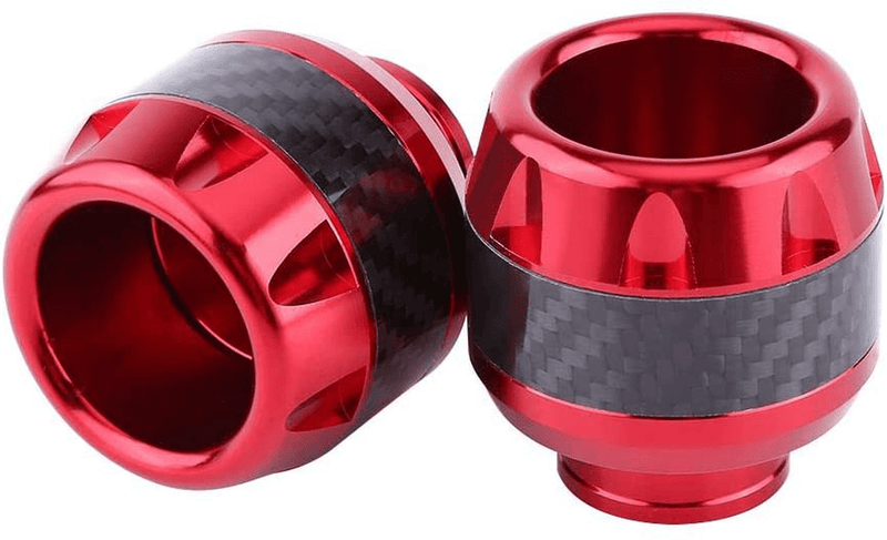 Anauto Motorcycle Front Fork Frame Sliders 1 Pair of Carbon Fiber Fork Frame Sliders Crash Protection(Black)  Anauto red  