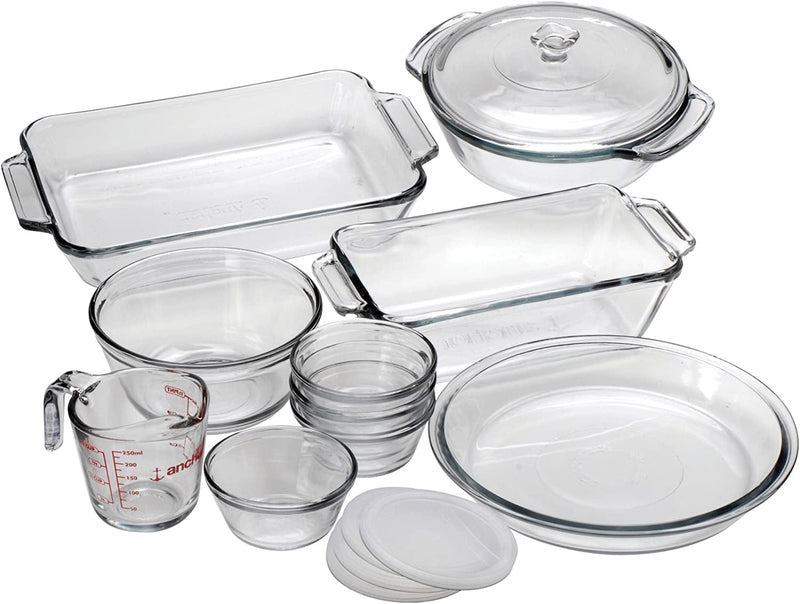 Anchor Hocking Complete Glass Bakeware Set (15 Piece, Tempered Tough, Pre-Heated Oven and Dishwasher Safe) Home & Garden > Kitchen & Dining > Cookware & Bakeware Anchor Hocking   