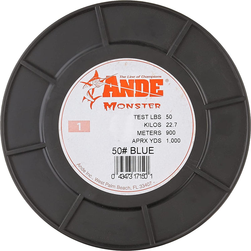 Ande Monster Fishing Lines, 1 Lb/ 50 Lb, Blue Sporting Goods > Outdoor Recreation > Fishing > Fishing Lines & Leaders Ande   