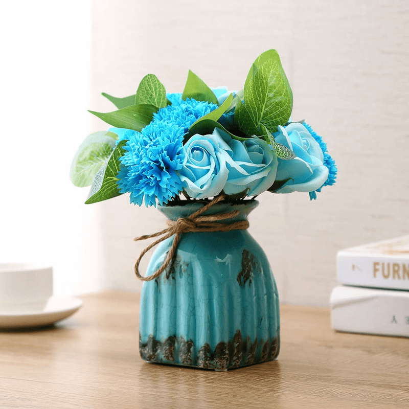 Anding Blue Modern Vase- Antique Design Ceramic Plant Pot Planter/Table Top Pencil Holder Home Decoration Vase (LY-2674 Blue) Home & Garden > Decor > Vases Anding   