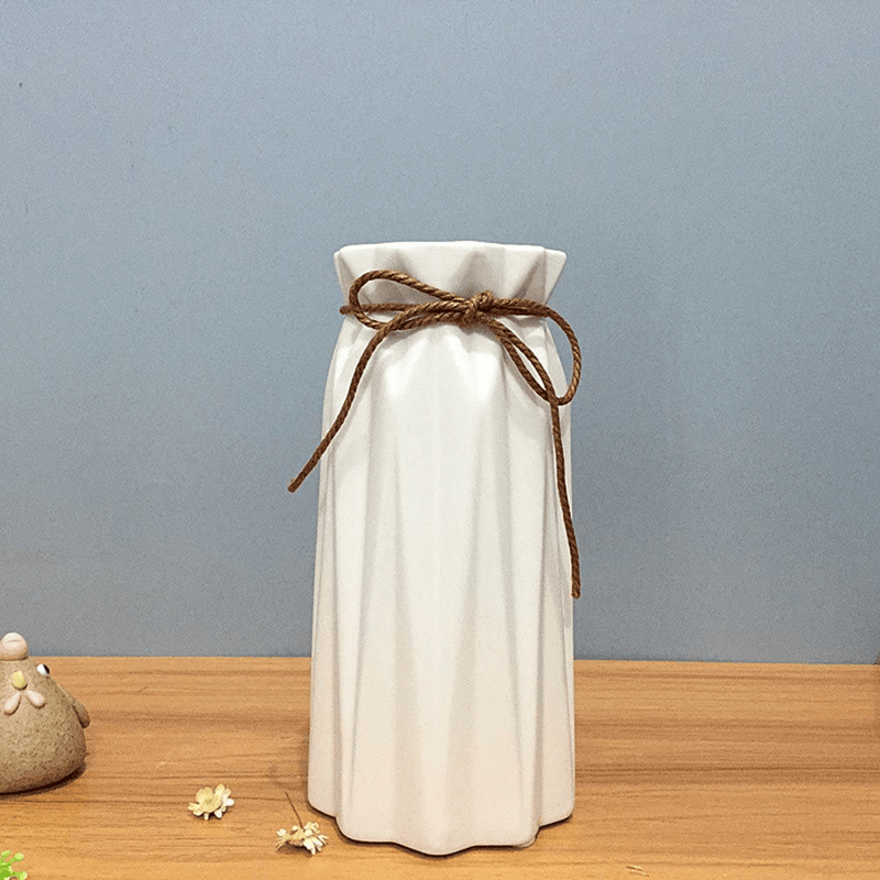 Anding White Ceramic Vase - Elegant Origami Art Design- Ideal Gift for Friends and Family, Wedding, Desktop Center Vase, A Perfect Home Decor Vase (LY096) Home & Garden > Decor > Vases ANDING   
