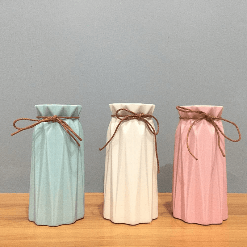 Anding White Ceramic Vase - Elegant Origami Art Design- Ideal Gift for Friends and Family, Wedding, Desktop Center Vase, A Perfect Home Decor Vase (LY096) Home & Garden > Decor > Vases ANDING   