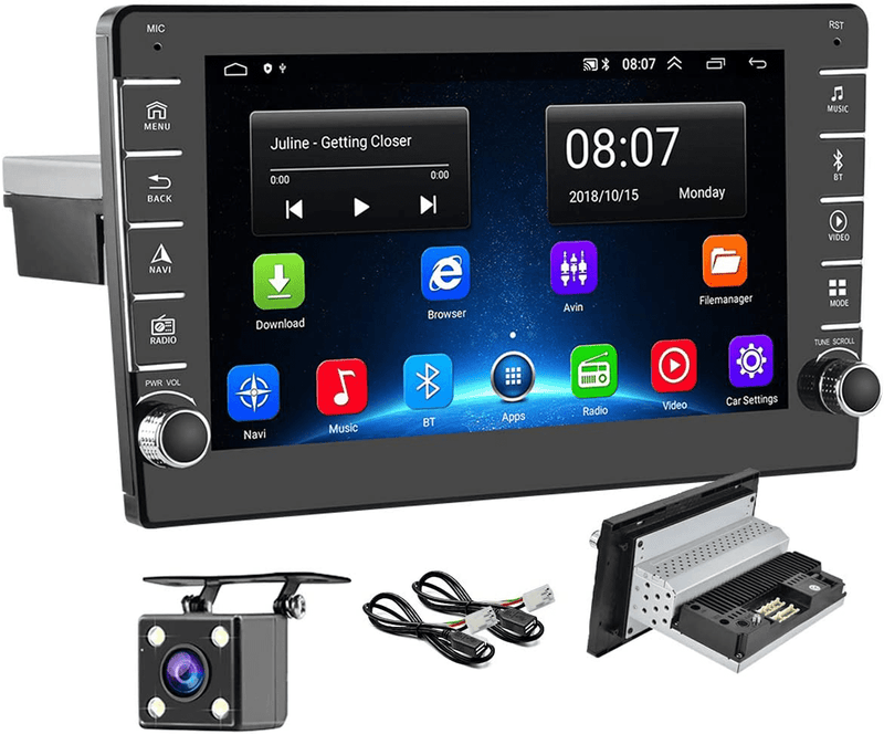 Android Car Stereo Double Din Car Radio with GPS Bluetooth Backup Camera 8 Inch HD Touch Screen Car Multimedia Player FM Radio Support WiFi Mirror Link for Android/iOS Steering Wheel Control Dual USB Vehicles & Parts > Vehicle Parts & Accessories > Motor Vehicle Electronics UNITOPSCI Default Title  