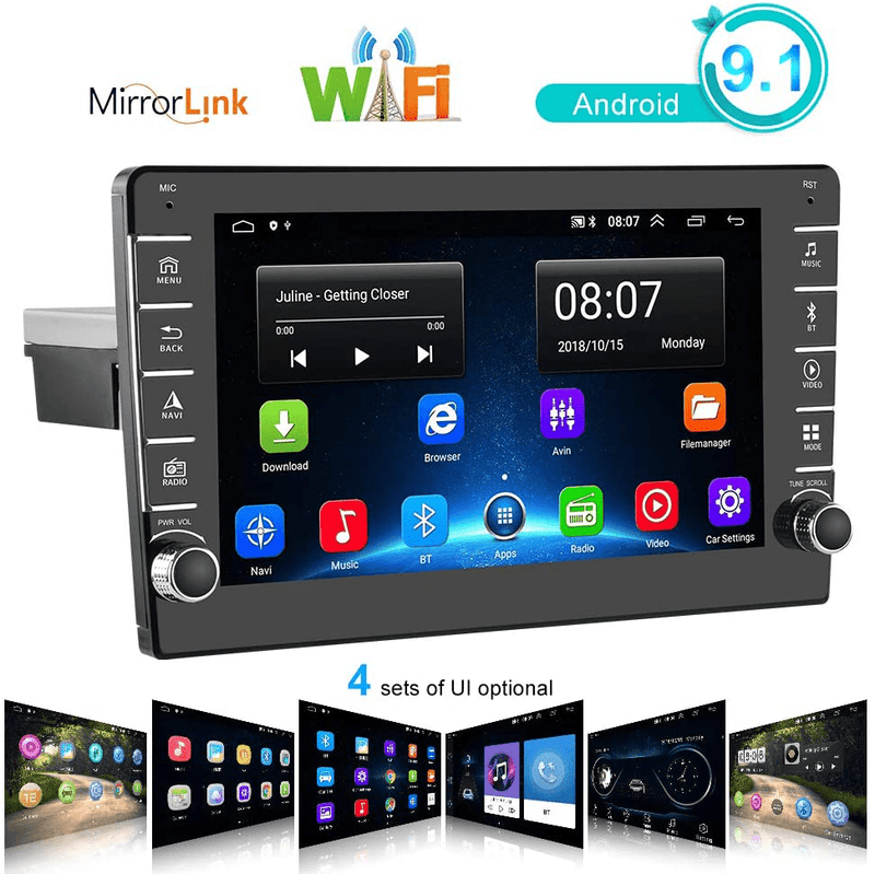 Android Car Stereo Double Din Car Radio with GPS Bluetooth Backup Camera 8 Inch HD Touch Screen Car Multimedia Player FM Radio Support WiFi Mirror Link for Android/iOS Steering Wheel Control Dual USB Vehicles & Parts > Vehicle Parts & Accessories > Motor Vehicle Electronics UNITOPSCI   