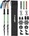 Aneagle Trekking Poles - 2Pcs Pack 7075 Aluminum Adjustable Hiking Poles or Collapsible Walking Sticks Ultra Lightweight with Extended Eva Cork Grips Adjust Quick Locks for Men and Women and Kids Sporting Goods > Outdoor Recreation > Camping & Hiking > Hiking Poles Aneagle Green  