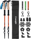 Aneagle Trekking Poles - 2Pcs Pack 7075 Aluminum Adjustable Hiking Poles or Collapsible Walking Sticks Ultra Lightweight with Extended Eva Cork Grips Adjust Quick Locks for Men and Women and Kids
