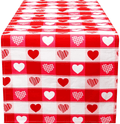 ANECO Valentine'S Day Table Runner Plaid Heart Print Table Runner Mother'S Day Table Runner for Home Wedding Party Valentine'S Day Table Decorations Home & Garden > Decor > Seasonal & Holiday Decorations ANECO Color a 14 x 72 Inches 