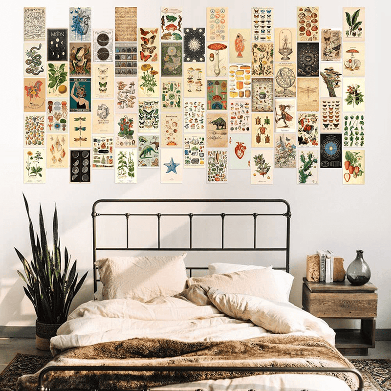 ANERZA Vintage Wall Collage Kit Aesthetic Pictures, Cottagecore Room Decor for Bedroom Aesthetic, Posters for Room Aesthetic, Cute Boho Photo Wall Decor for Teen Girls, Dorm Green Wall Art (70 pcs) Home & Garden > Decor > Artwork > Posters, Prints, & Visual Artwork ANERZA   