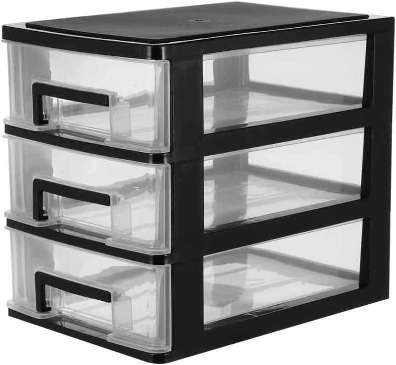 Angoily 4 Drawer Desk Organizer, Plastic Home Office Storage Organizer, Makeup Organizer Storage Station Cube, Cosmetics Jewelry Storage Box, 4 Drawer for Bathroom, Dorm, Desk, Countertop, Office Home & Garden > Household Supplies > Storage & Organization Angoily 3 Tier  