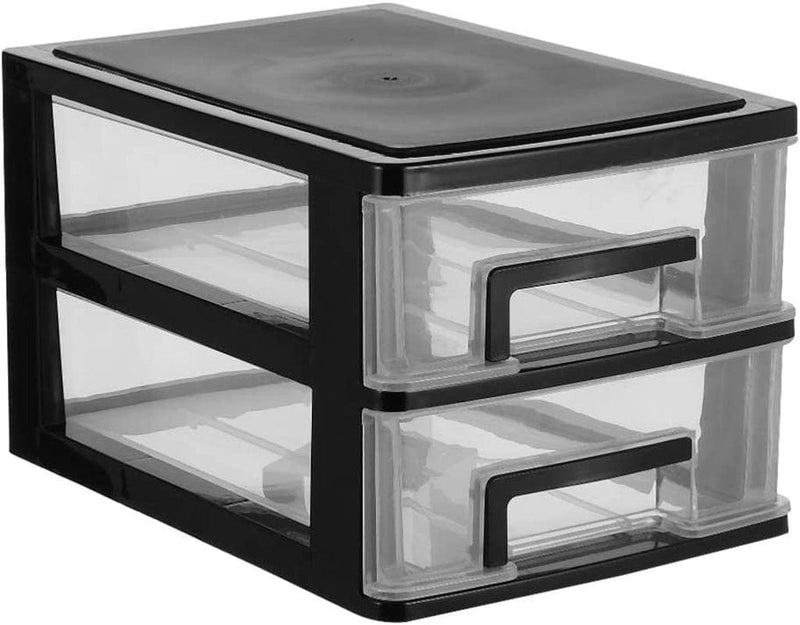 Angoily 4 Drawer Desk Organizer, Plastic Home Office Storage Organizer, Makeup Organizer Storage Station Cube, Cosmetics Jewelry Storage Box, 4 Drawer for Bathroom, Dorm, Desk, Countertop, Office Home & Garden > Household Supplies > Storage & Organization Angoily 2 Tier  