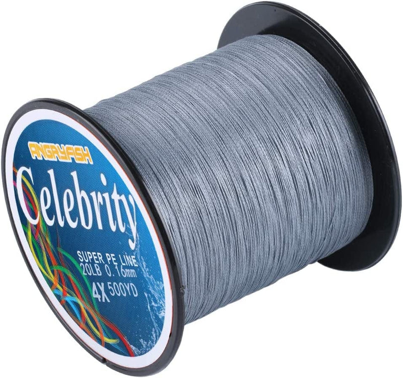 ANGRYFISH 4 Strands Super Strong Braided Fishing Line- Less Expensive -Zero Stretch -Small Diameter-Suitable for Novice Fishermen Sporting Goods > Outdoor Recreation > Fishing > Fishing Lines & Leaders YILE Grey 10LB-150Yds 