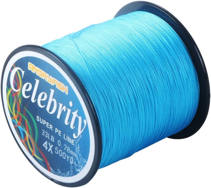 ANGRYFISH 4 Strands Super Strong Braided Fishing Line- Less Expensive -Zero Stretch -Small Diameter-Suitable for Novice Fishermen Sporting Goods > Outdoor Recreation > Fishing > Fishing Lines & Leaders YILE Blue 30LB/0.26MM-300YD 