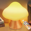 ANGTUO Wooden Mushroom Lamp Baby Night Light for Kids with 16 Color Changing and Dimmable Nursery Lamp Bedside Light for Breastfeeding Baby Bedroom Home & Garden > Lighting > Night Lights & Ambient Lighting ANGTUO Wooden Mushroom Lamp  