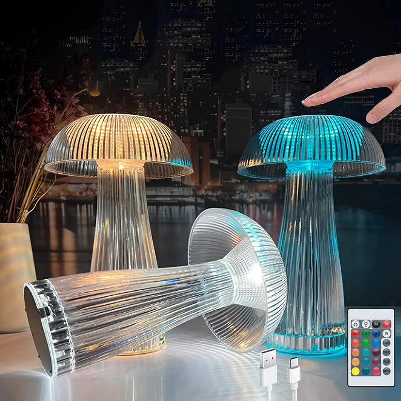 ANGTUO Wooden Mushroom Lamp Baby Night Light for Kids with 16 Color Changing and Dimmable Nursery Lamp Bedside Light for Breastfeeding Baby Bedroom Home & Garden > Lighting > Night Lights & Ambient Lighting ANGTUO Crystal Mushroom Lamp  