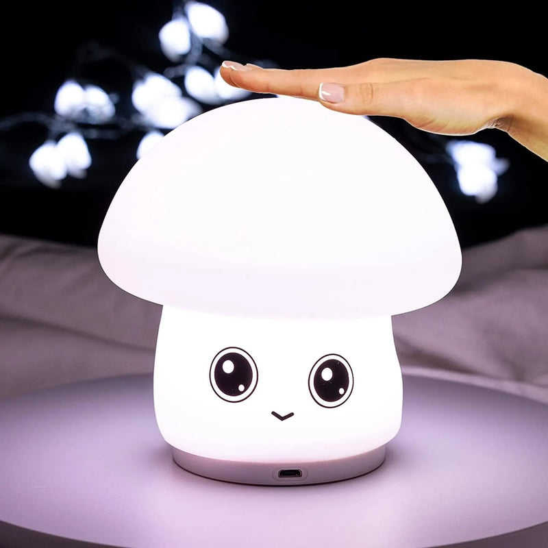 ANGTUO Wooden Mushroom Lamp Baby Night Light for Kids with 16 Color Changing and Dimmable Nursery Lamp Bedside Light for Breastfeeding Baby Bedroom Home & Garden > Lighting > Night Lights & Ambient Lighting ANGTUO Baby Night Light 11  