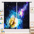 ANHOPE Galaxy Curtains, Space Universe Nebula Starry Sky Planet Stars Print 3D Pattern Grommet Thermal Insulated Blackout Curtains for Kids Boys Girls Bedroom Playroom, Set of 2 Panels 27.5" X 39" Home & Garden > Decor > Window Treatments > Curtains & Drapes ANHOPE Multi 5 W39" x L78", Rod Pocket 