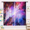 ANHOPE Galaxy Curtains, Space Universe Nebula Starry Sky Planet Stars Print 3D Pattern Grommet Thermal Insulated Blackout Curtains for Kids Boys Girls Bedroom Playroom, Set of 2 Panels 27.5" X 39" Home & Garden > Decor > Window Treatments > Curtains & Drapes ANHOPE Multi 4 W29.5" x L65", Rod Pocket 