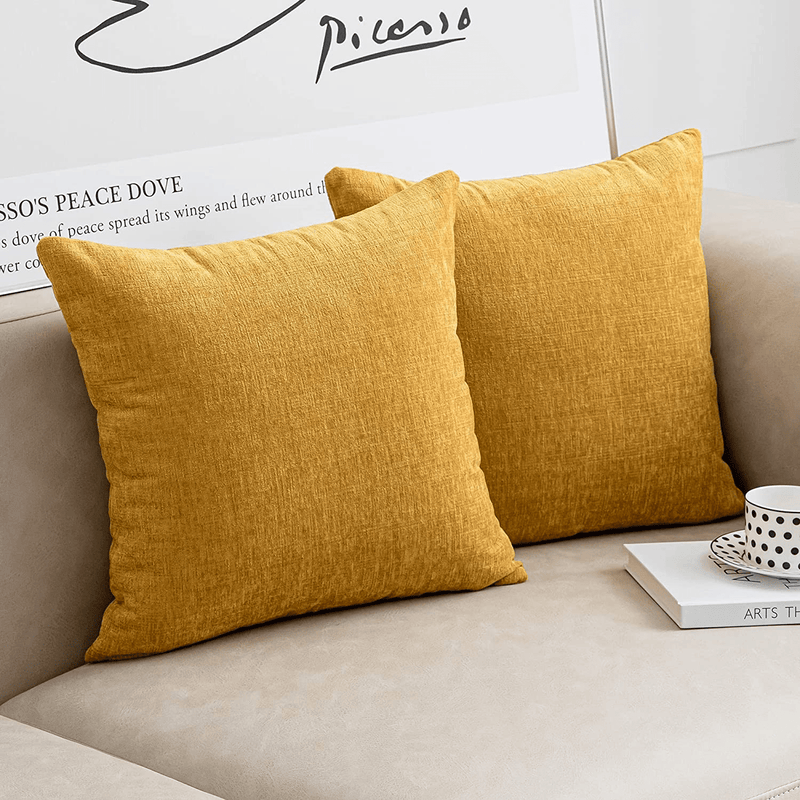 Anickal Honey Pillow Covers 20X20 Inch Set of 2 Modern Farmhouse Rustic Decorative Throw Pillow Covers Square Cushion Case for Living Room Home Sofa Couch Decoration Home & Garden > Decor > Chair & Sofa Cushions Anickal Honey 24"x24" 