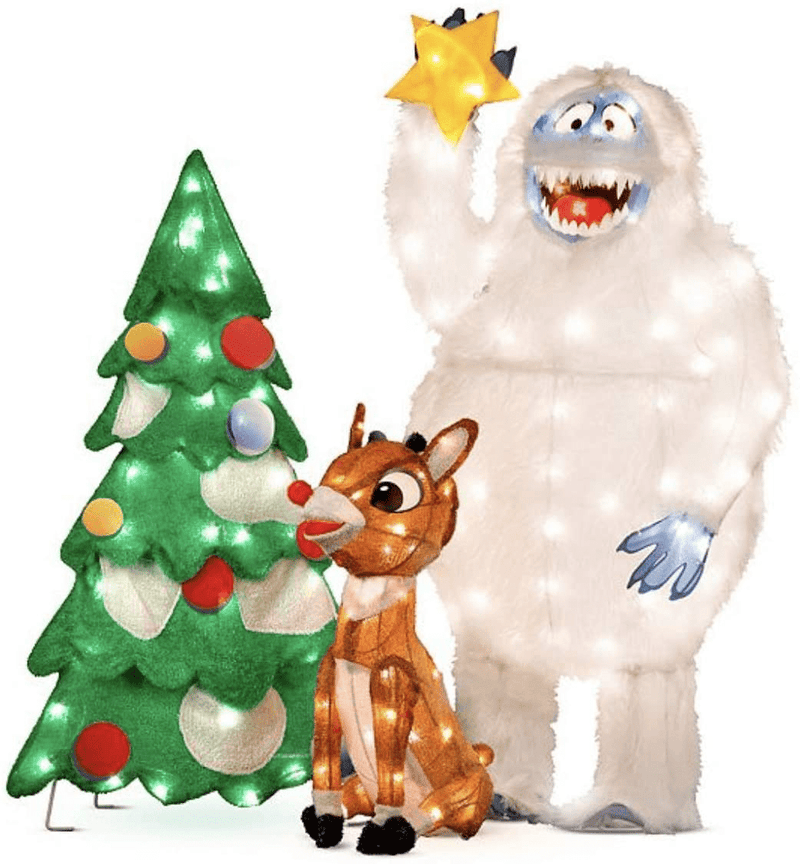 Animated Rudolph and Bumble Decorating Tree Outdoor Christmas Decorations - Set of 3 Home & Garden > Decor > Seasonal & Holiday Decorations& Garden > Decor > Seasonal & Holiday Decorations DermaPAD   