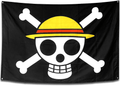 Anime Room Decor 60inx40in Large Size One Piece Flag,Pirate Legion Flag,Wall Hanging Decor boys room decor For Bedroom Living Room,Luffy's Straw Hat Pirate Flag (Luffy, 60in40in)) Home & Garden > Decor > Seasonal & Holiday Decorations Sosolong Luffy 60*40(in) 