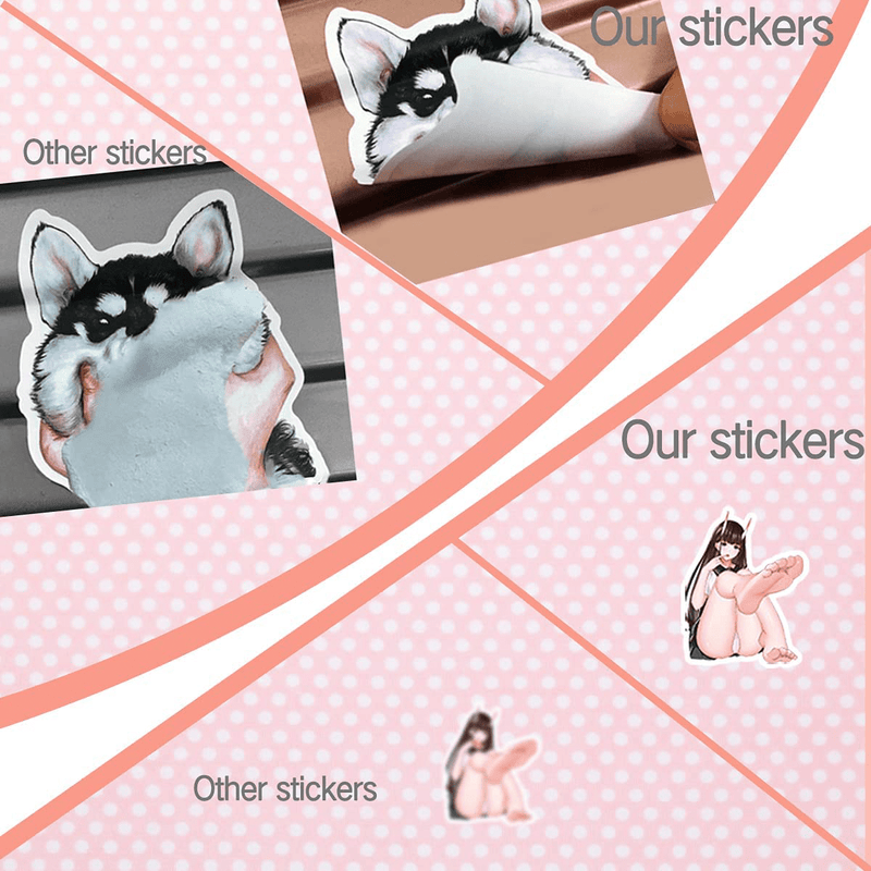 Anime Stickers（ 200 Pcs Not Repeating） Vinyl Anime Car Dcals,Hentai,Sexy Anime Stickers Pack,Waifu,Sexy Anime Girl Stickers,Anime Laptop Stickers and Decals  Acekar   