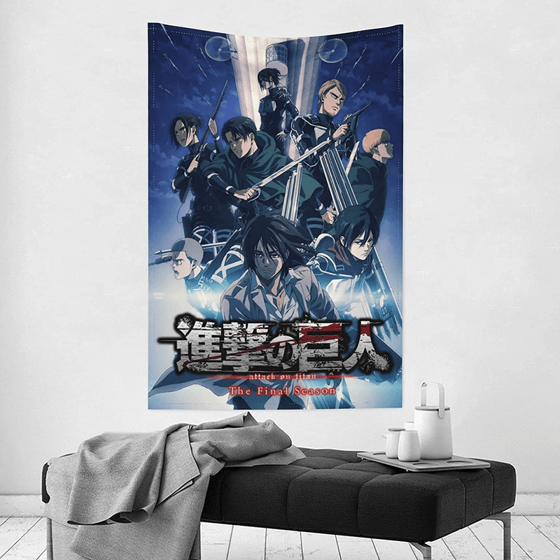 Anime Tapestry Poster Merch Party Flag Gift Wall Hanging For Bedroom Aesthetic (Anime 4, 60x40inch) Home & Garden > Decor > Artwork > Decorative TapestriesHome & Garden > Decor > Artwork > Decorative Tapestries Vixato   