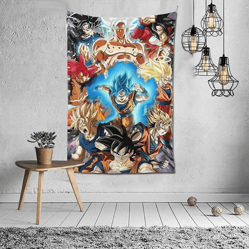 Anime Tapestry Wall Art Hanging Manga Poster for Boys Bedroom Party Decorations 60x40 inch Home & Garden > Decor > Artwork > Decorative TapestriesHome & Garden > Decor > Artwork > Decorative Tapestries THEFUNMAKE Black  