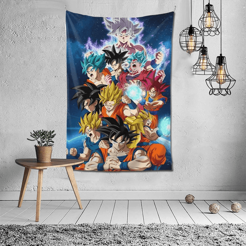 Anime Tapestry Wall Art Hanging Manga Poster for Boys Bedroom Party Decorations 60x40 inch Home & Garden > Decor > Artwork > Decorative TapestriesHome & Garden > Decor > Artwork > Decorative Tapestries THEFUNMAKE Goku  