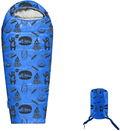 ANJ Outdoors 32 F Youth and Kids Sleeping Bag | Indoor/Outdoor Boys and Girls Sleeping Bag | Mummy Style, Lightweight Sleeping Bag for Kids Sporting Goods > Outdoor Recreation > Camping & Hiking > Sleeping Bags ANJ Outdoors Blue Kids Single up to 4'5"  