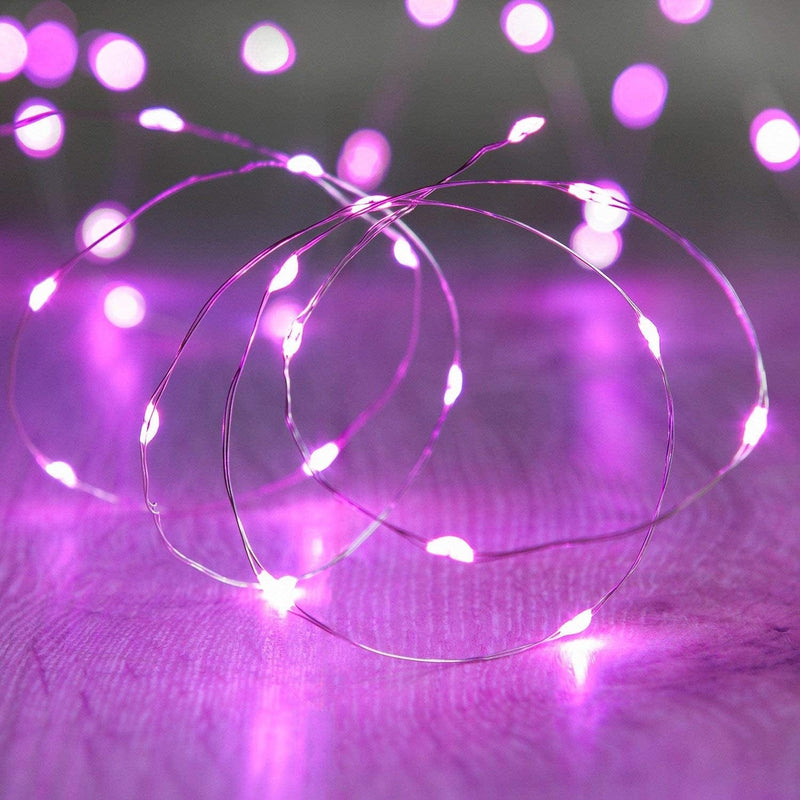ANJAYLIA LED Fairy String Lights, 10Ft/3M 30Leds Firefly String Lights Garden Home Party Wedding Festival Decorations Crafting Battery Operated Lights(Warm White) Home & Garden > Lighting > Light Ropes & Strings ANJAYLIA Purple 16.5Ft 