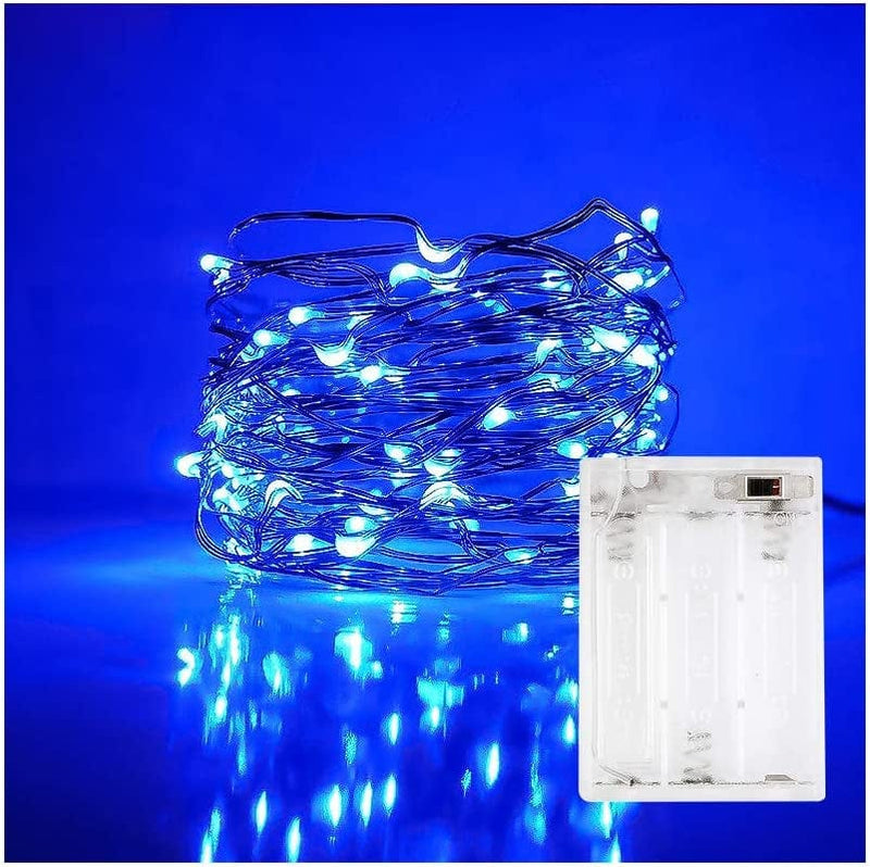 ANJAYLIA LED Fairy String Lights, 10Ft/3M 30Leds Firefly String Lights Garden Home Party Wedding Festival Decorations Crafting Battery Operated Lights(Warm White) Home & Garden > Lighting > Light Ropes & Strings ANJAYLIA Blue 16.5Ft 