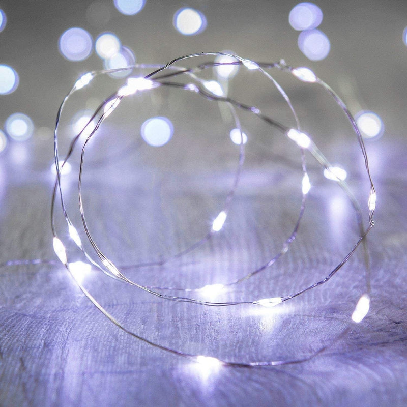 ANJAYLIA LED Fairy String Lights, 10Ft/3M 30Leds Firefly String Lights Garden Home Party Wedding Festival Decorations Crafting Battery Operated Lights(Warm White) Home & Garden > Lighting > Light Ropes & Strings ANJAYLIA White 10Ft 