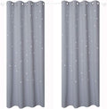 Anjee Blackout Cut Out Stars Curtains for Girls Bedroom Thermal Insulated Light Blocking Window Curtains Drapes for Kids Room Nursery 2 Panels 52 X 63 Inches, Baby Pink Home & Garden > Decor > Window Treatments > Curtains & Drapes Anjee Greyish Wite W52 x L63 
