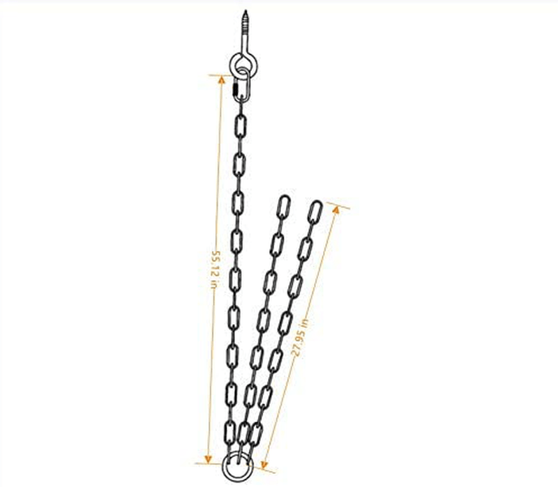Anjor 800lbs Rustic Hanging Log Porch Swing Wood with Chains Heavy Duty 4 Ft, Lightly Toasted