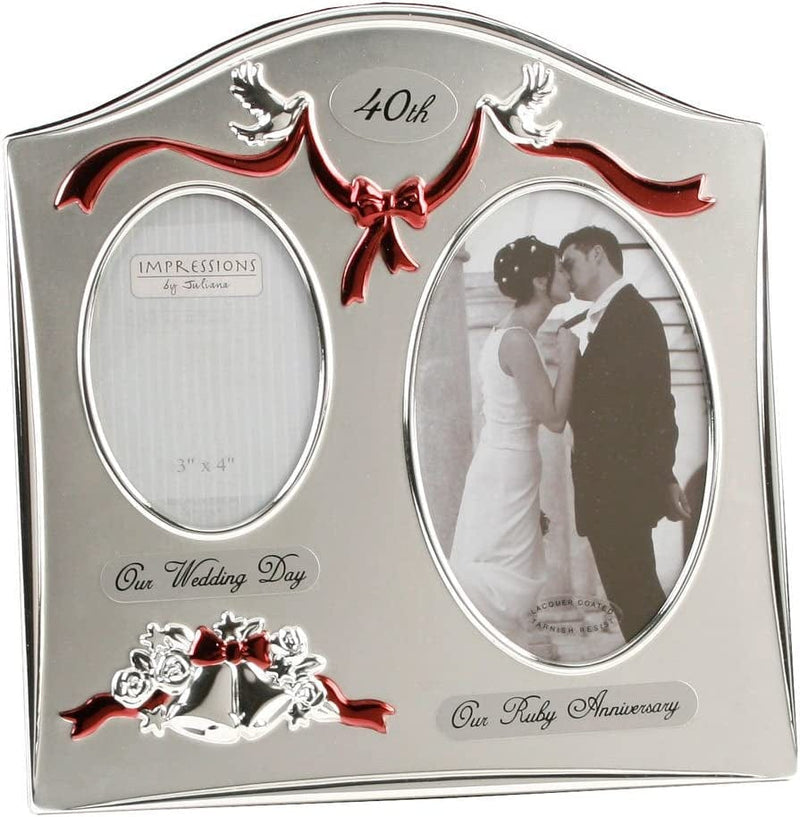 Anniversary Photo Frame Happy Anniversary 40Th Ruby Wedding Home & Garden > Decor > Picture Frames English Gifts   