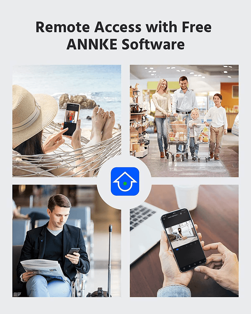 ANNKE 5MP Lite 8CH Security Surveillance Camera System H.265+ Wired DVR and (8) X 1080p HD Weatherproof CCTV Camera, 100 ft Night Vision, Easy Remote Access, 1 TB Hard Drive – E200 Cameras & Optics > Cameras > Surveillance Cameras ANNKE   