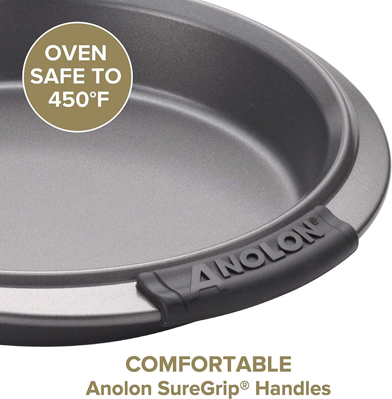 Anolon Advanced Nonstick Bakeware with Grips, Nonstick Cookie Sheet / Baking Sheet - 14 Inch X 16 Inch, Gray,54717