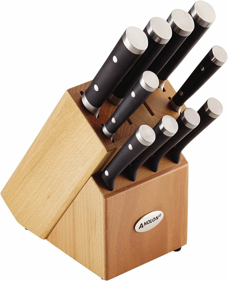 Anolon Imperiondamascus Steel Cutlery Knife Block Set, 5-Piece, Black Home & Garden > Kitchen & Dining > Kitchen Tools & Utensils > Kitchen Knives Anolon 11 Piece  