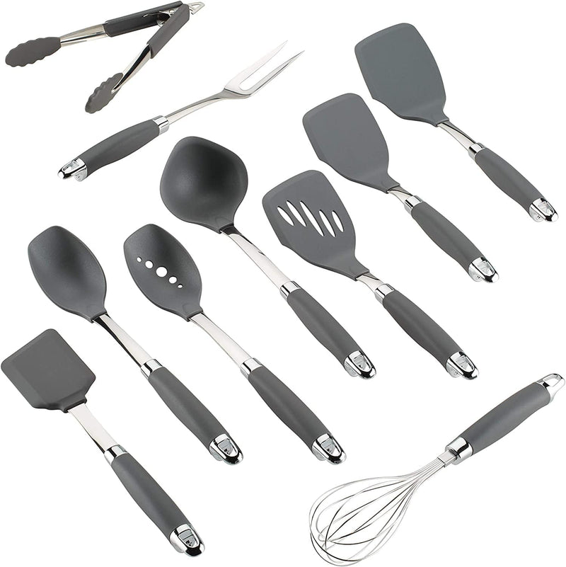 Anolon Suregrip Nonstick Utensil Kitchen Cooking Tools Set, 6 Piece, Gray Home & Garden > Kitchen & Dining > Kitchen Tools & Utensils Meyer Corporation Tool Set (10 Piece)  