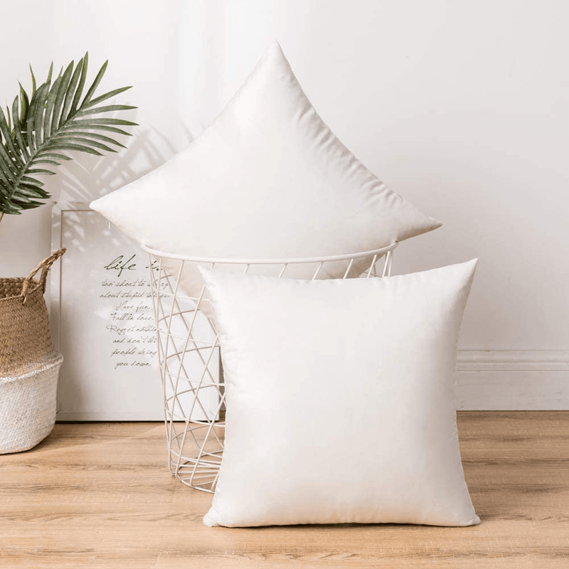 ANRODUO Pack of 2 Velvet Throw Pillow Covers Cushion Case Soft Decorative Solid Square Cozy Modern Home Decorations Pillowcase for Sofa Couch Bed Chair 18 X 18 Inch 45 X 45 Cm Pure White Home & Garden > Decor > Chair & Sofa Cushions ANRODUO Pure White 20"x20" 