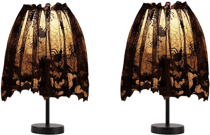 anroog 3 Pack Halloween Lamp Shade Cover Indoor Decorations,Black Lace Ribbon Spider Web Lampshades Cover Topper Scarf for Festive Party Indoor Decor Supplies,Large 20 X 60 Inch Arts & Entertainment > Party & Celebration > Party Supplies anroog 2 Pack  