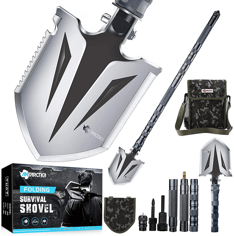 ANTARCTICA Survival Shovel Multifunctional Tactical Folding Shovel Camping Gear for Hunting Hiking Gardening
