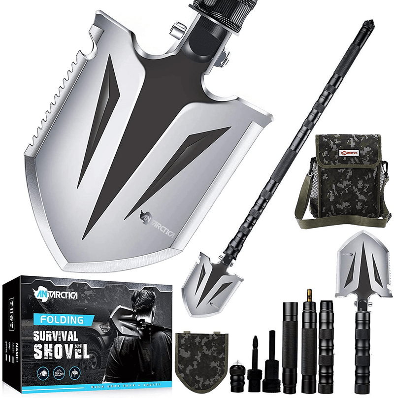 ANTARCTICA Survival Shovel Multifunctional Tactical Folding Shovel Camping Gear for Hunting Hiking Gardening Sporting Goods > Outdoor Recreation > Camping & Hiking > Camping Tools ANTARCTICA Black-NEW  