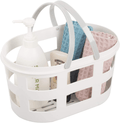 Anyoifax Portable Shower Caddy Tote Plastic Basket with Handle Storage Organizer Bin for Bathroom, Pantry, Kitchen, College Dorm, 12 X 7.7 X 6.7 Inch, Blue Sporting Goods > Outdoor Recreation > Camping & Hiking > Portable Toilets & Showers Anyoifax White  