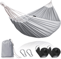 Anyoo Garden Cotton Hammock Comfortable Fabric Hammock with Tree Straps for Hanging Durable Hammock Up to 450lbs Portable Hammock with Travel Bag,Perfect for Camping Outdoor/Indoor Patio Backyard Home & Garden > Lawn & Garden > Outdoor Living > Hammocks ANYOO Grey  