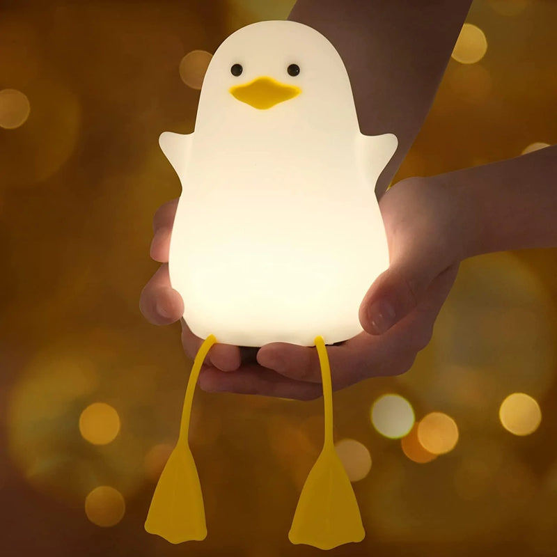 Anywin Duck Night Light,Cute Seagull Night Light, Duck Lamp for Kids with Warm Color & Dimming Function, 1200Mah Rechargeable Duck Baby Night Light with 20' Timer & Touch Control, Warm White