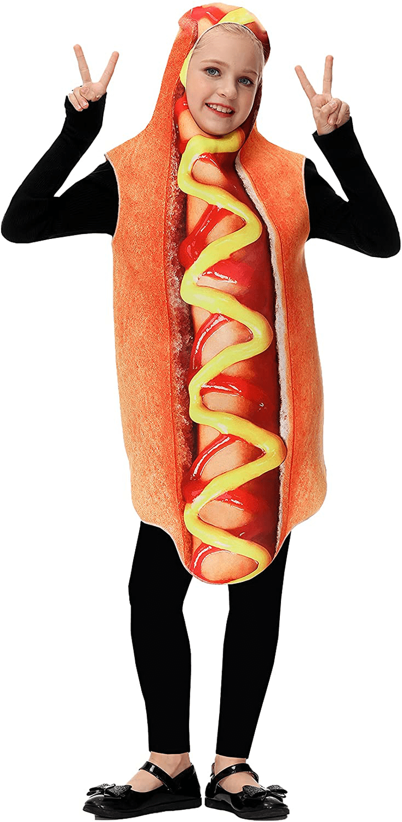 AOBUTE Kid's Pizza Hot Dog Costume Boys Girls Funny Halloween Food Outfit