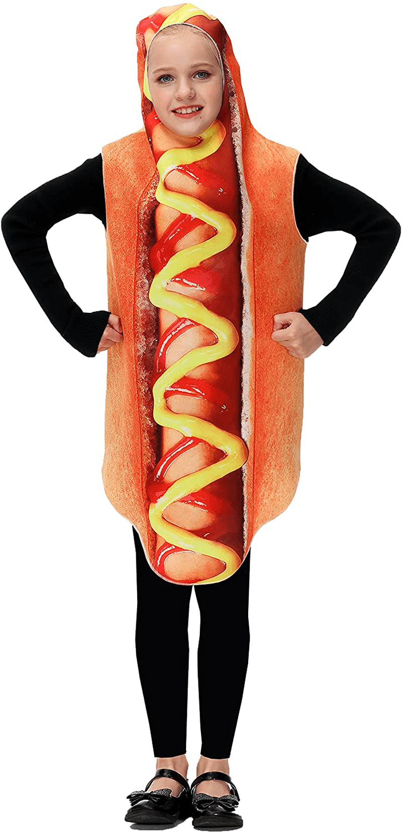 AOBUTE Kid's Pizza Hot Dog Costume Boys Girls Funny Halloween Food Outfit