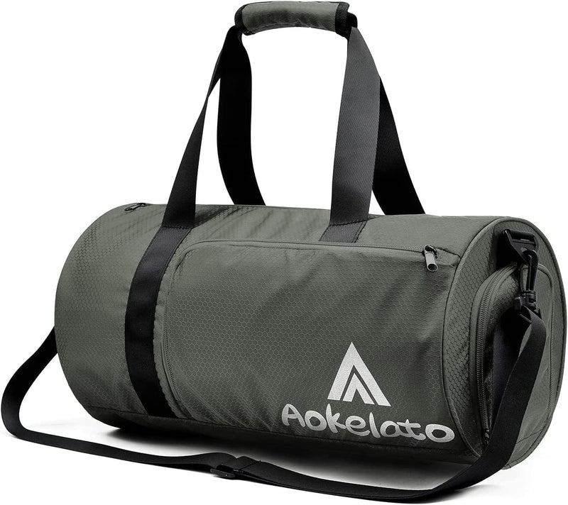 Aokelato Gym Bag,20L Small Sport Duffel Bag, with Shoes Compartment & Wet Pocket,Lightweight Waterproof Weekend Bag,Blue Mudium Home & Garden > Household Supplies > Storage & Organization Aokelato Gray-Large  